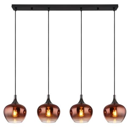 Globo - Suspension filaire 4xE27/40W/230V cuivre