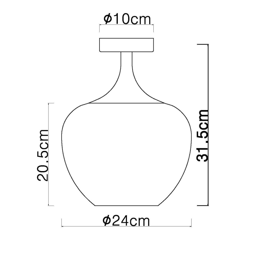 Globo - Plafoniera 1xE27/40W/230V rame