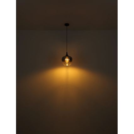 Globo - Suspension filaire 1xE27/40W/230V d. 24 cm noir