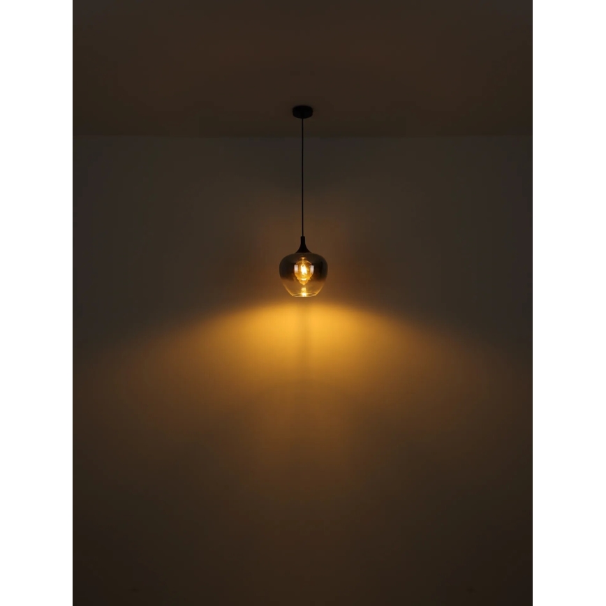 Globo - Suspension filaire 1xE27/40W/230V d. 24 cm noir