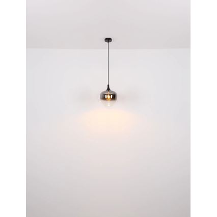 Globo - Suspension filaire 1xE27/40W/230V d. 24 cm noir