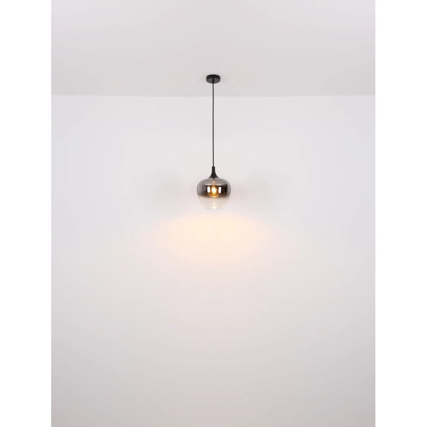 Globo - Suspension filaire 1xE27/40W/230V d. 24 cm noir