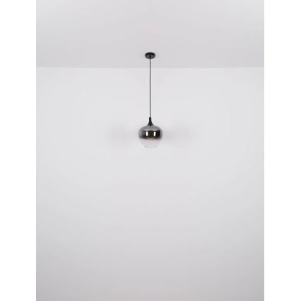 Globo - Suspension filaire 1xE27/40W/230V d. 24 cm noir
