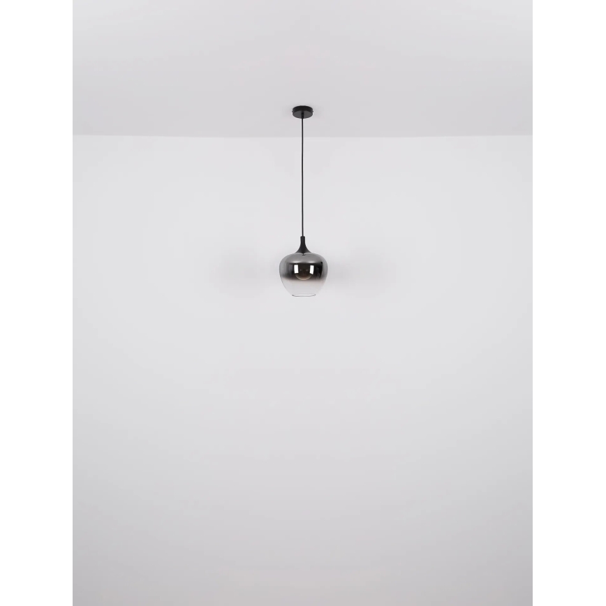 Globo - Suspension filaire 1xE27/40W/230V d. 24 cm noir