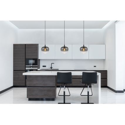 Globo - Lampadario a sospensione con filo 1xE27/60W/230V diametro 29 cm nero