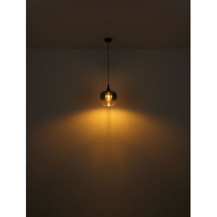 Globo - Lampadario a sospensione con filo 1xE27/60W/230V diametro 29 cm nero