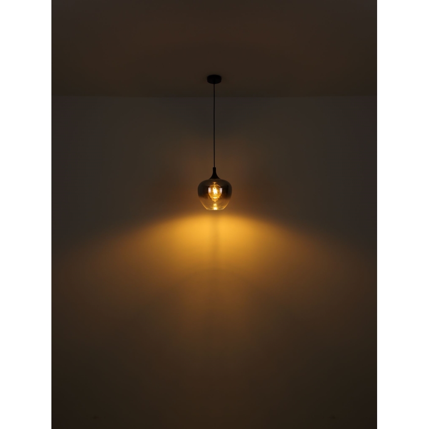 Globo - Lampadario a sospensione con filo 1xE27/60W/230V diametro 29 cm nero
