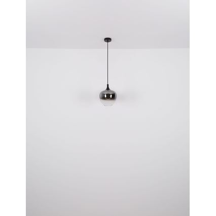 Globo - Lampadario a sospensione con filo 1xE27/60W/230V diametro 29 cm nero