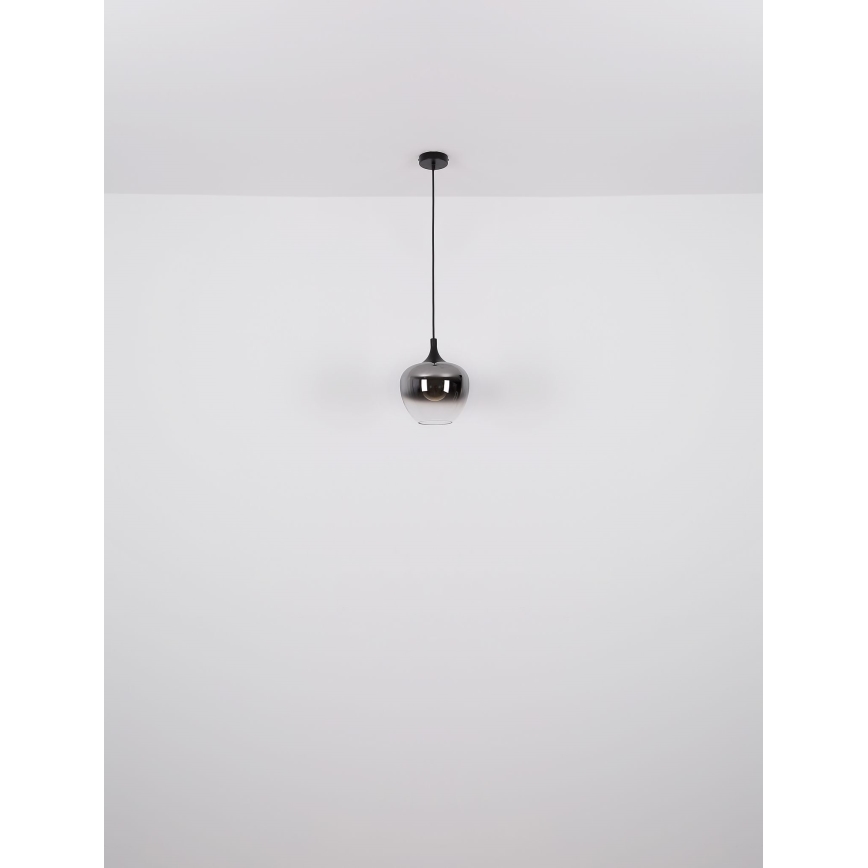 Globo - Lampadario a sospensione con filo 1xE27/60W/230V diametro 29 cm nero