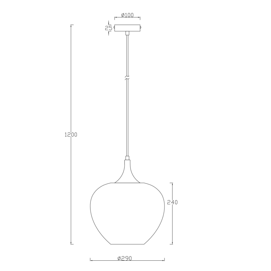 Globo - Lampadario a sospensione con filo 1xE27/40W/230V diametro 29 cm bianco/antracite