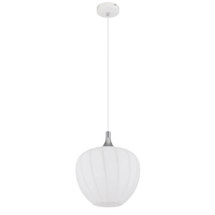 Globo - Lampadario a sospensione con filo 1xE27/60W/230V diametro 29 cm bianco