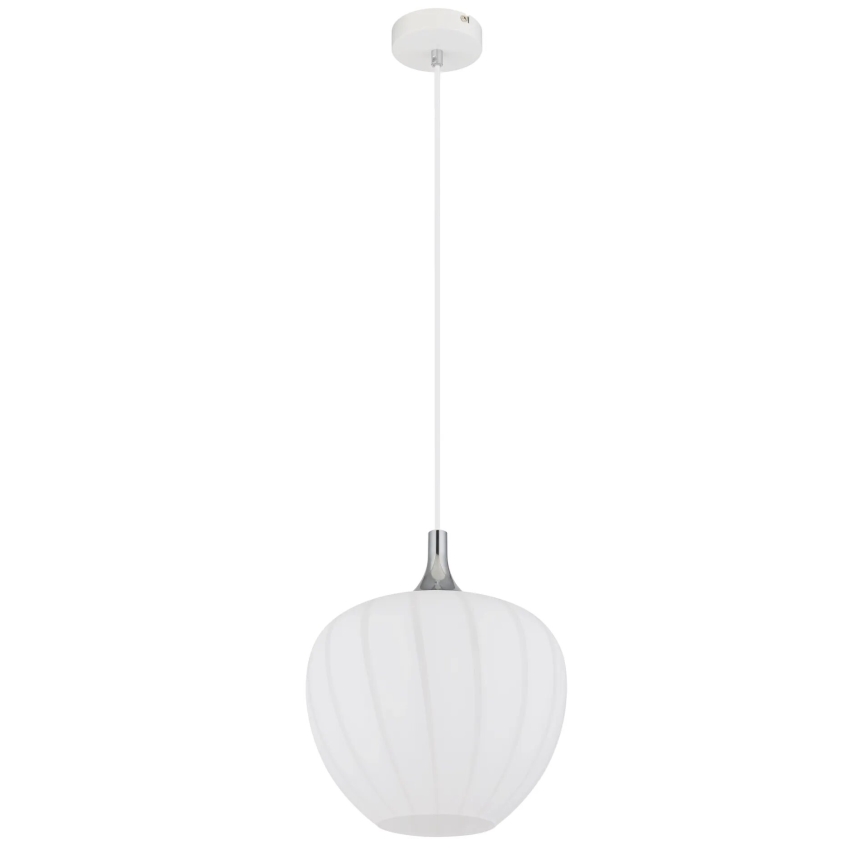 Globo - Lampadario a sospensione con filo 1xE27/60W/230V diametro 29 cm bianco