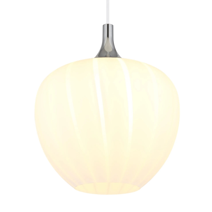 Globo - Lampadario a sospensione con filo 1xE27/60W/230V diametro 29 cm bianco