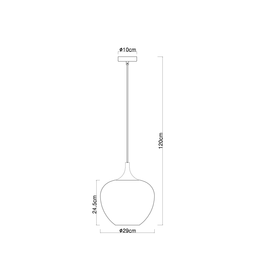 Globo - Lampadario a sospensione con filo 1xE27/60W/230V diametro 29 cm bianco