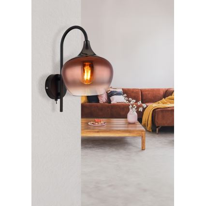 Globo - Wandleuchte 1xE27/40W/230V kupfern