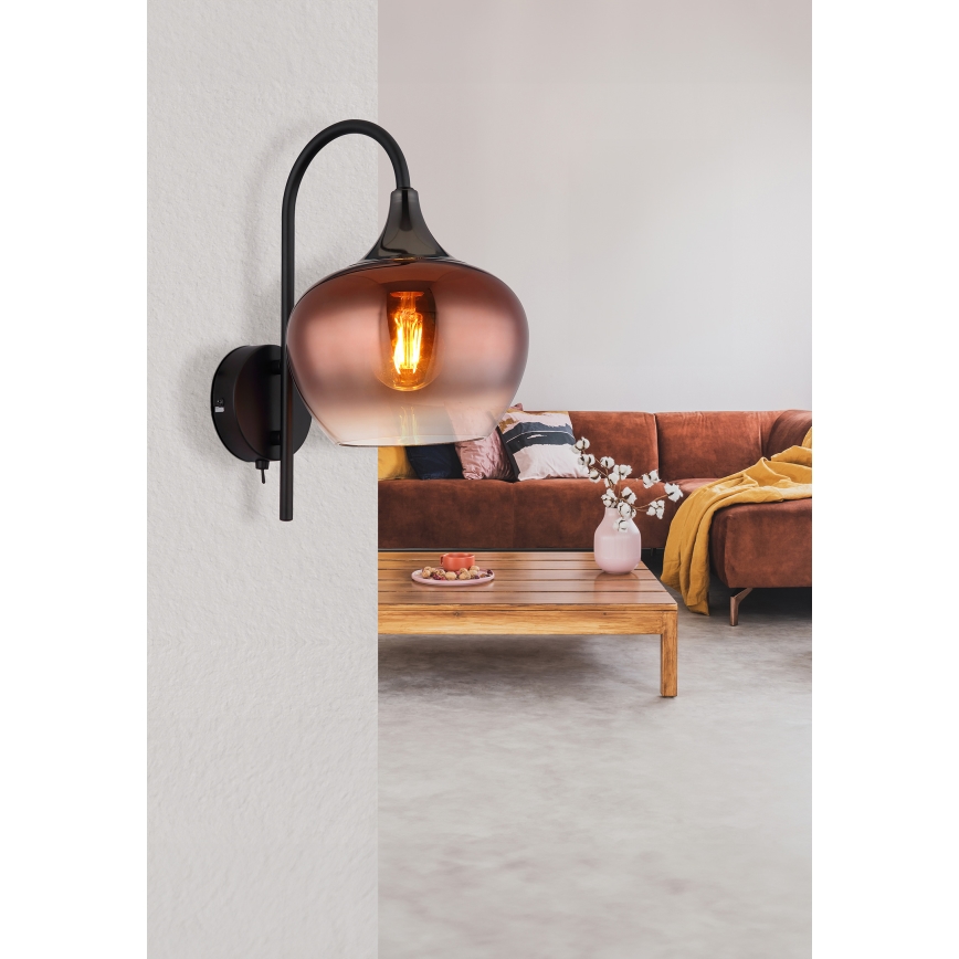 Globo - Wandleuchte 1xE27/40W/230V kupfern
