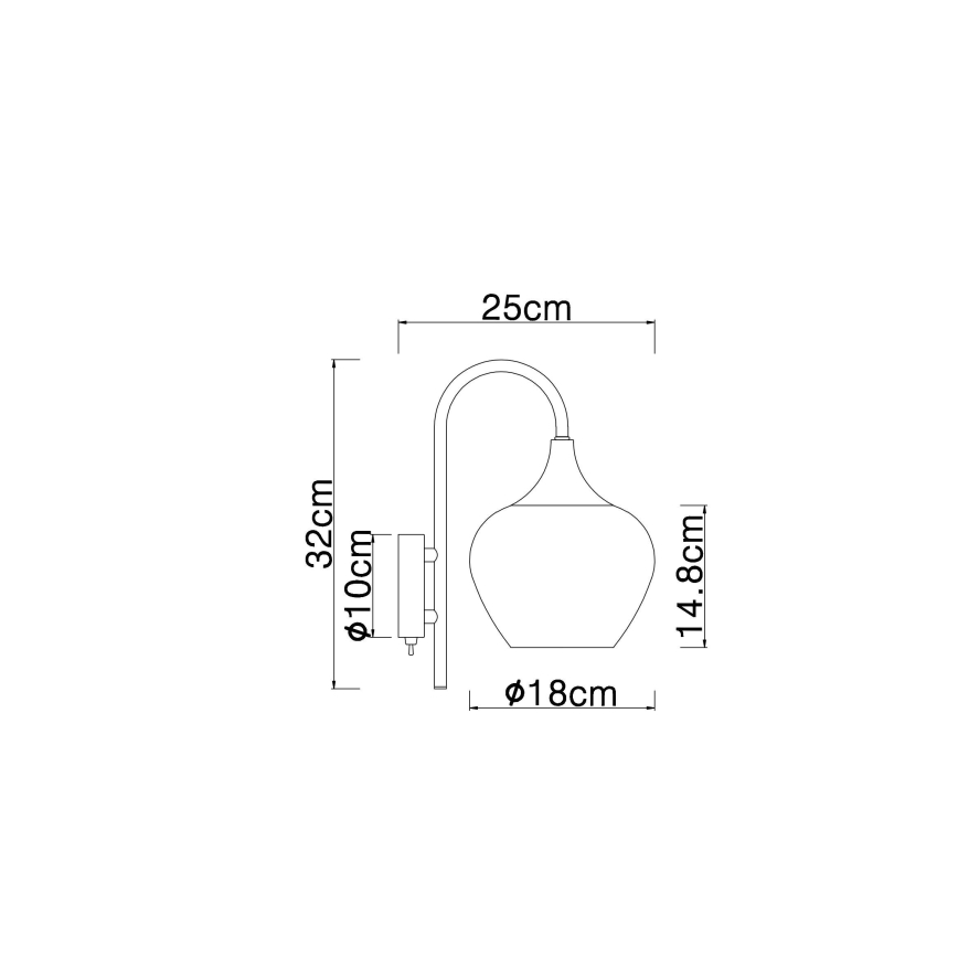Globo - Wandleuchte 1xE27/40W/230V weiß