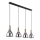 Globo 15550-4H - Pendelleuchte an Seil MATTEA 4xE27/6W/230V schwarz/rauchfarben