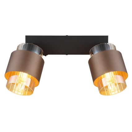 Globo - Faretto 2xE27/40W/230V nero/bronzo