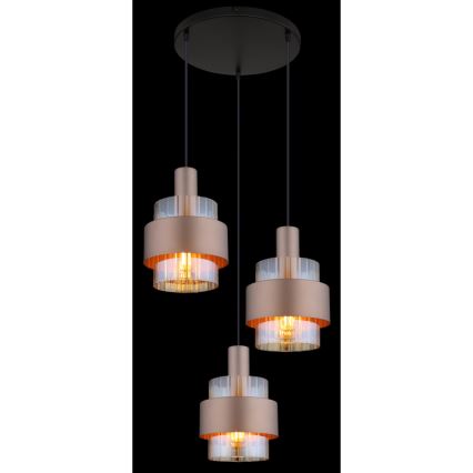 Globo - Lampadario a sospensione su cavo 3x E27/60W/230V