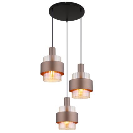 Globo - Lampadario a sospensione su cavo 3x E27/60W/230V