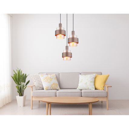 Globo - Suspension filaire 3xE27/60W/230V d. 45 cm