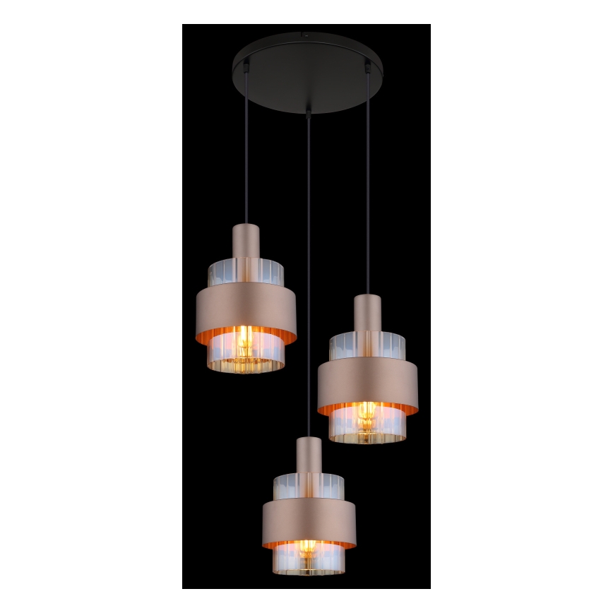 Globo - Suspension filaire 3xE27/60W/230V d. 45 cm