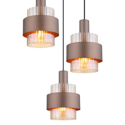 Globo - Suspension filaire 3xE27/60W/230V d. 45 cm