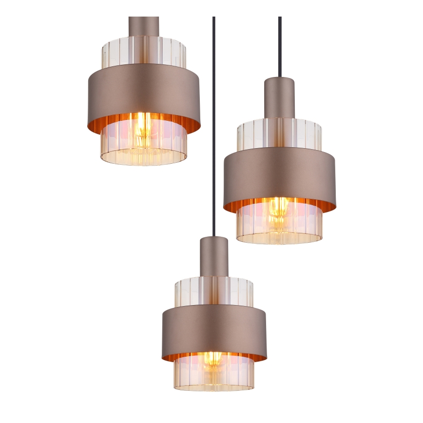 Globo - Suspension filaire 3xE27/60W/230V d. 45 cm