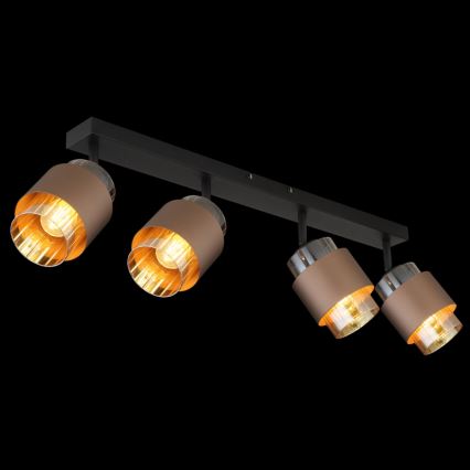 Globo - Deckenstrahler 4xE27/40W/230V schwarz/bronze