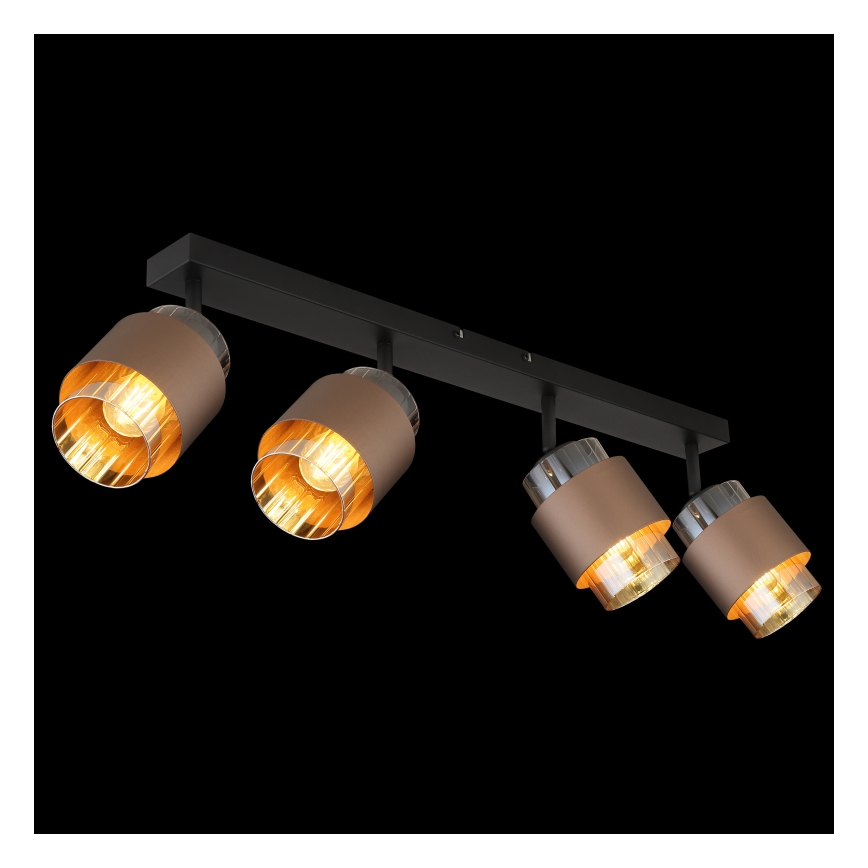Globo - Deckenstrahler 4xE27/40W/230V schwarz/bronze