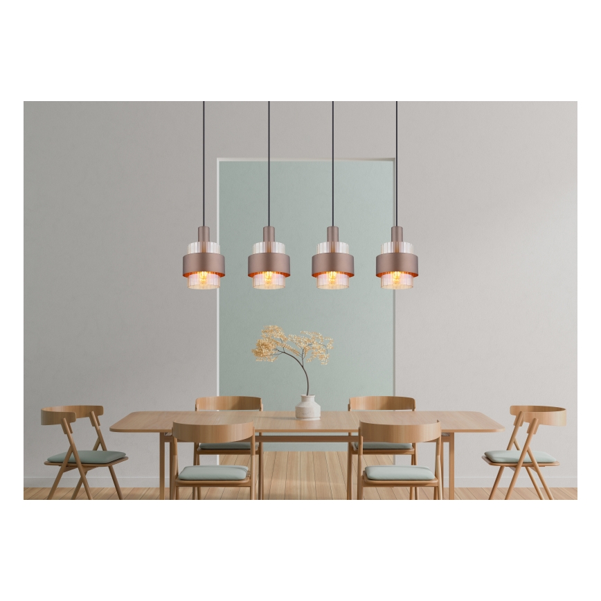 Globo - Suspension filaire 4xE27/60W/230V