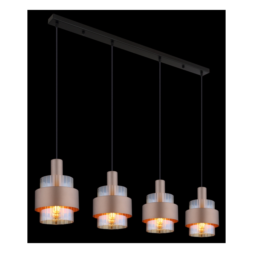 Globo - Suspension filaire 4xE27/60W/230V