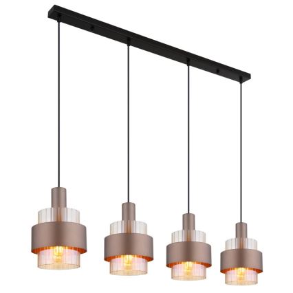 Globo - Suspension filaire 4xE27/60W/230V