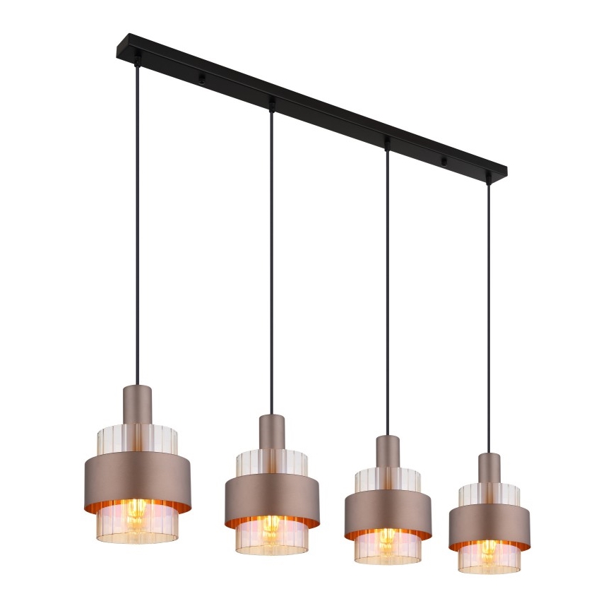 Globo - Suspension filaire 4xE27/60W/230V
