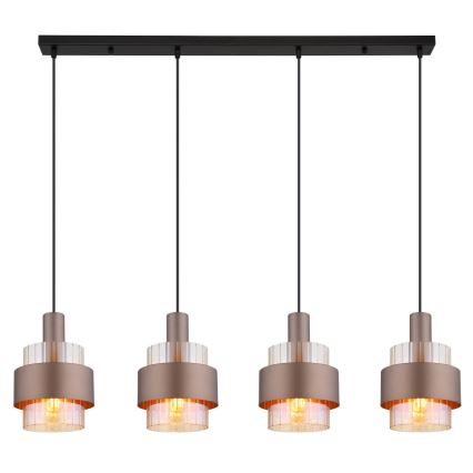 Globo - Suspension filaire 4xE27/60W/230V