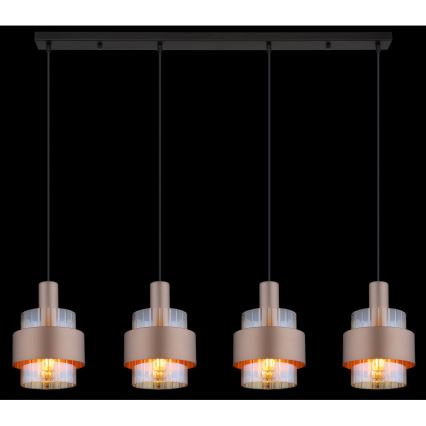 Globo - Suspension filaire 4xE27/60W/230V