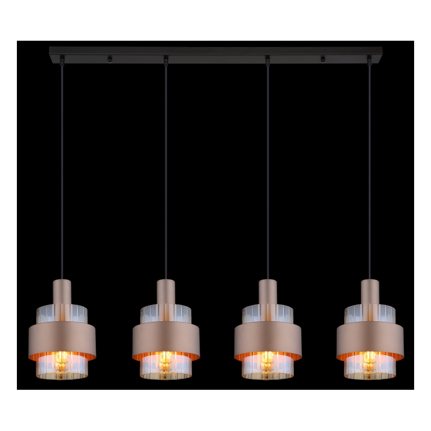 Globo - Suspension filaire 4xE27/60W/230V