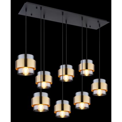 Globo - Suspension filaire 8xE27/60W/230V