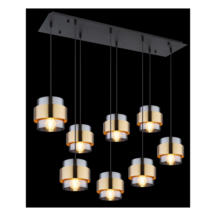 Globo - Suspension filaire 8xE27/60W/230V
