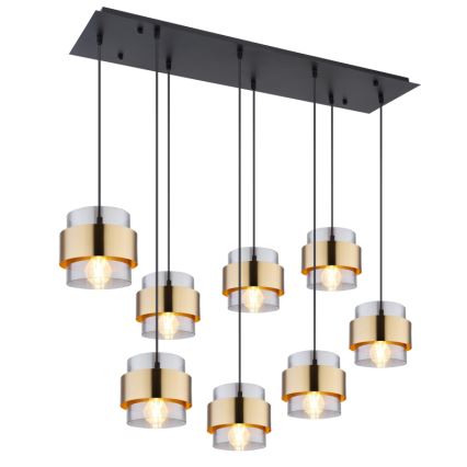Globo - Suspension filaire 8xE27/60W/230V