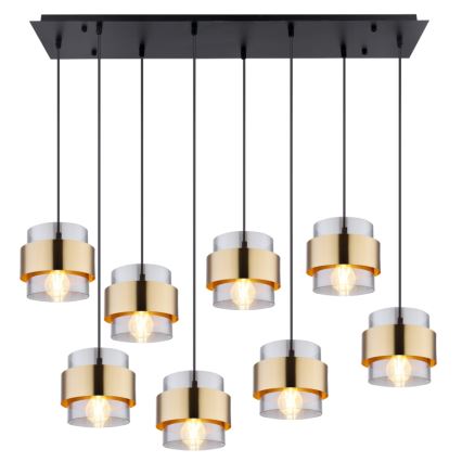 Globo - Suspension filaire 8xE27/60W/230V