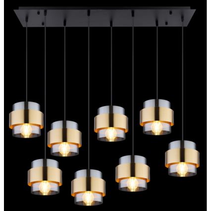 Globo - Suspension filaire 8xE27/60W/230V