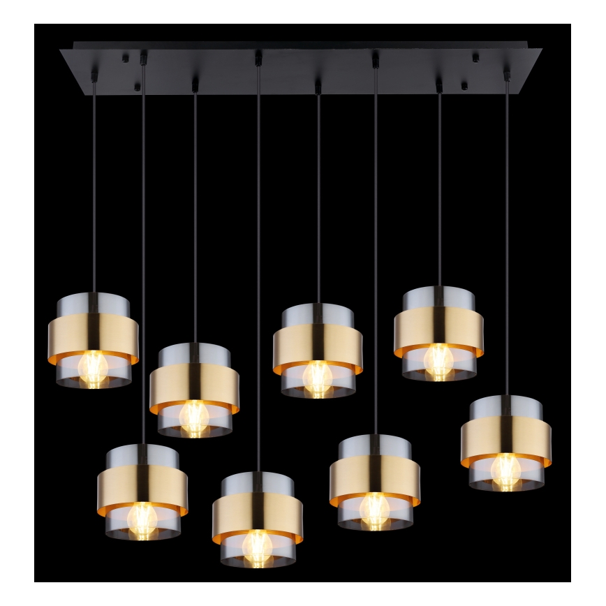 Globo - Suspension filaire 8xE27/60W/230V