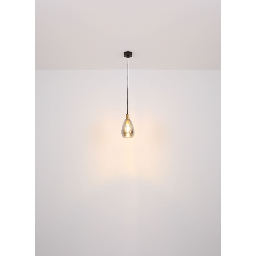 Globo - Deckenleuchte an Kabel 1xE27/40W/230V Messing