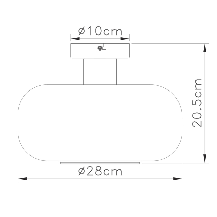 Globo - Anbauleuchte 1xE27/40W/230V d 28 cm grau