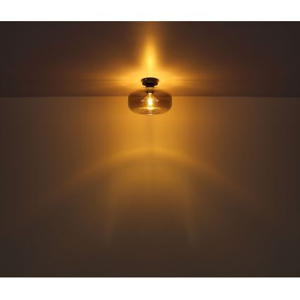Globo - Lampadario a plafone 1xE27/40W/230V diametro 28 cm grigio