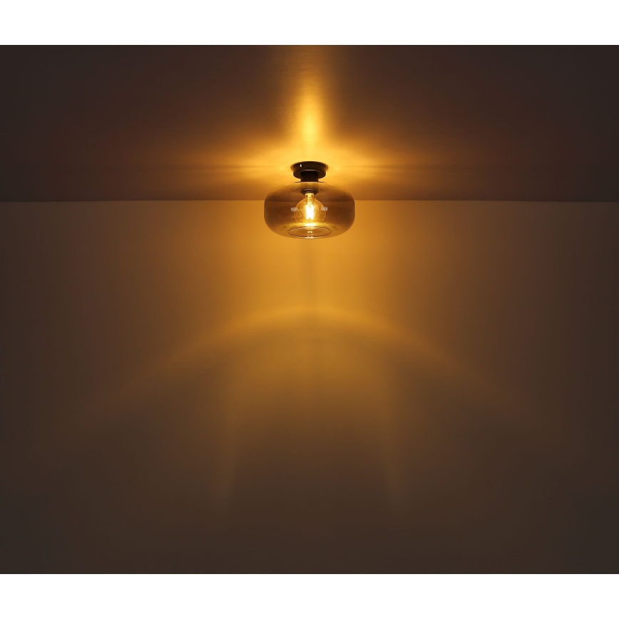 Globo - Lampadario a plafone 1xE27/40W/230V diametro 28 cm grigio