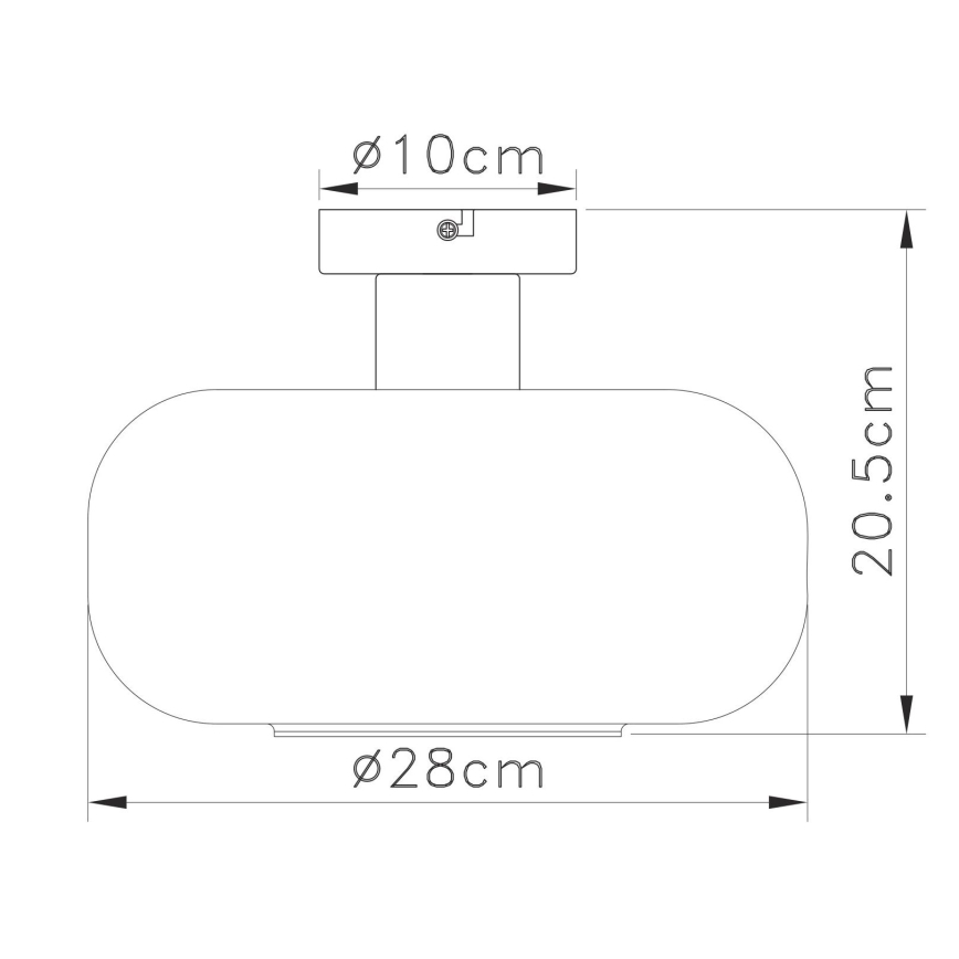 Globo - Lampadario a plafone 1xE27/40W/230V diametro 28 cm limpido