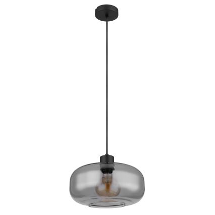 Globo - Lampadario a sospensione con filo 1xE27/40W/230V diametro 28 cm grigio